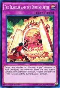 The Traveler and the Burning Abyss [DUEA-EN086] Super Rare | Exor Games Bridgewater