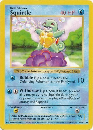 Squirtle (63/102) [Base Set Shadowless Unlimited] | Exor Games Bridgewater