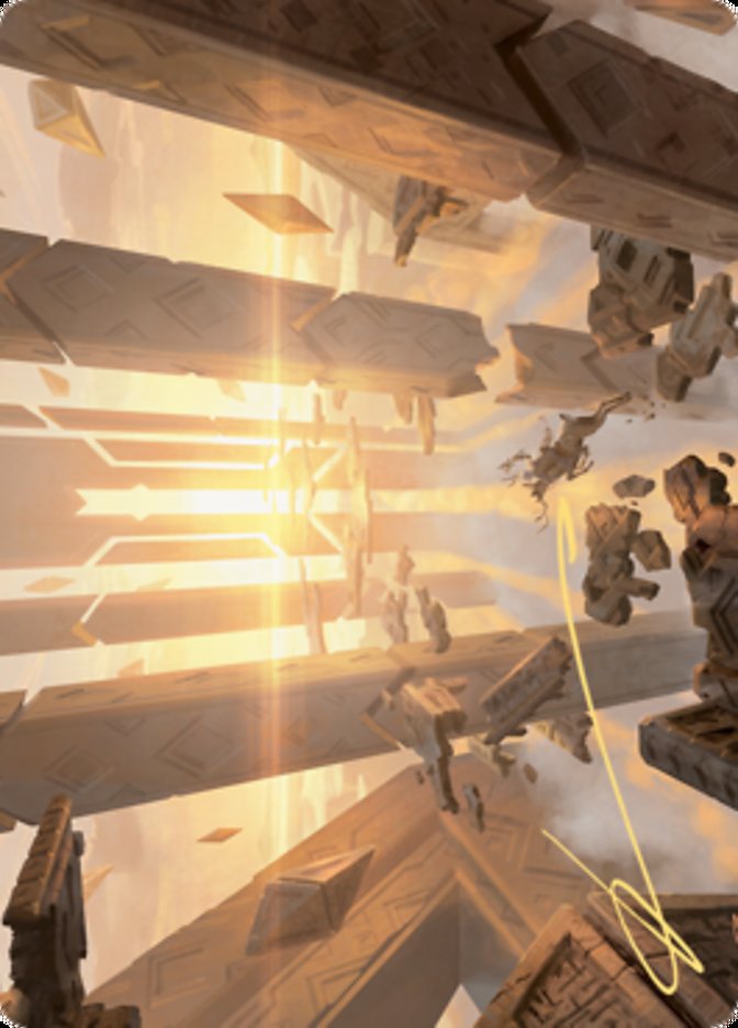 Skyclave Basilica Art Card (Gold-Stamped Signature) [Zendikar Rising Art Series] | Exor Games Bridgewater