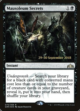 Mausoleum Secrets [Guilds of Ravnica Promos] | Exor Games Bridgewater