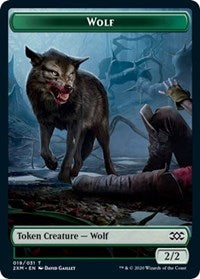 Wolf // Wurm (030) Double-sided Token [Double Masters Tokens] | Exor Games Bridgewater