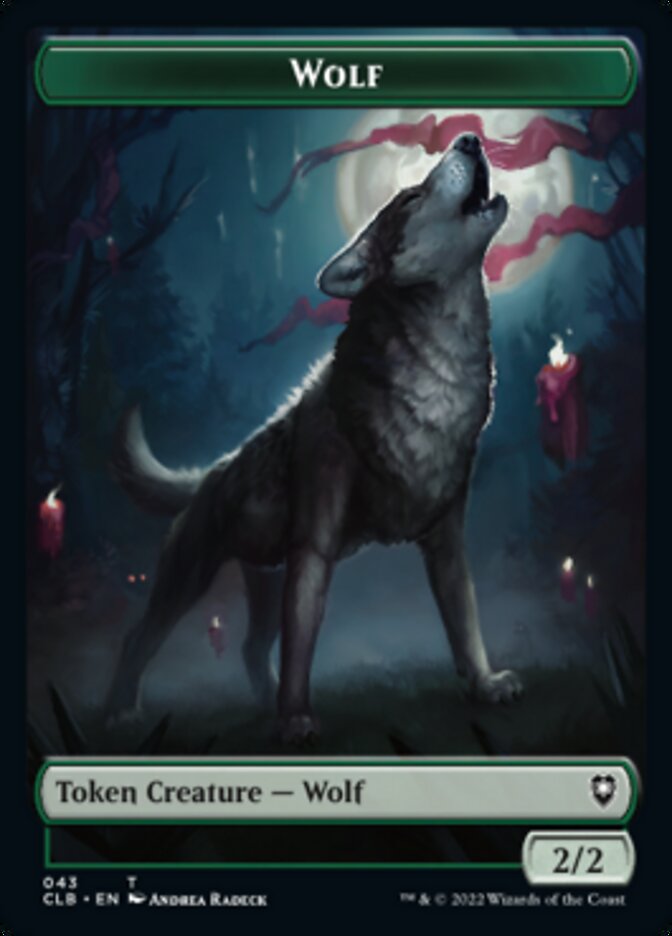 Wolf // Insect Double-sided Token [Commander Legends: Battle for Baldur's Gate Tokens] | Exor Games Bridgewater