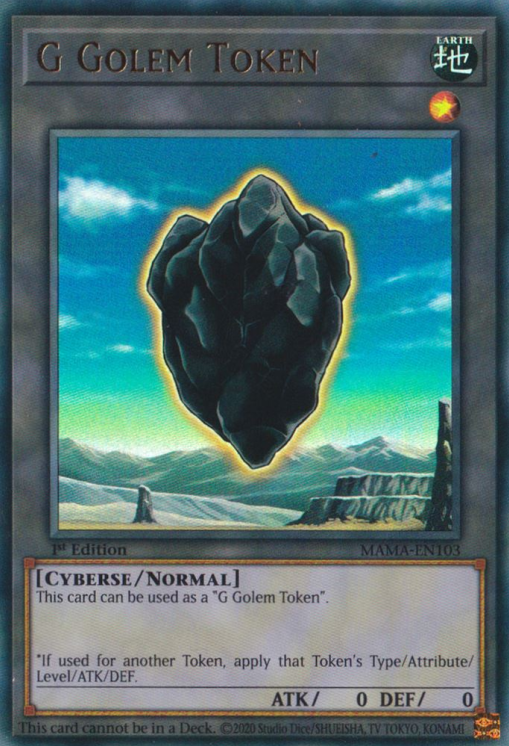 G Golem Token [MAMA-EN103] Ultra Rare | Exor Games Bridgewater