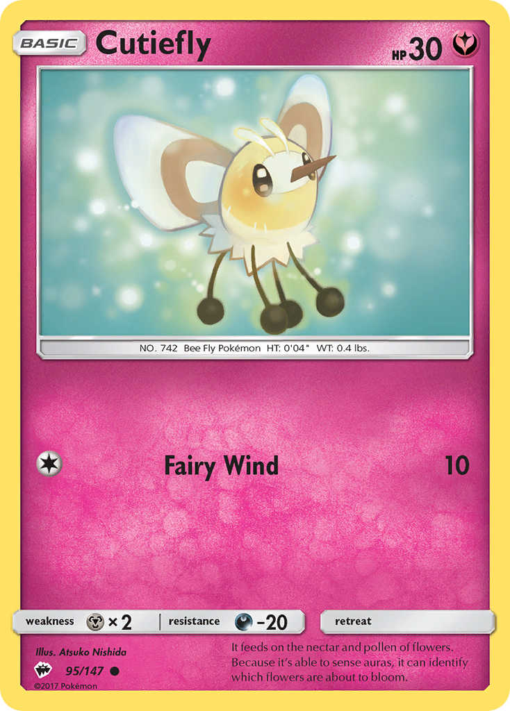 Cutiefly (95/147) [Sun & Moon: Burning Shadows] | Exor Games Bridgewater