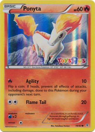 Ponyta (14/83) (Toys R Us Promo) [XY: Generations] | Exor Games Bridgewater