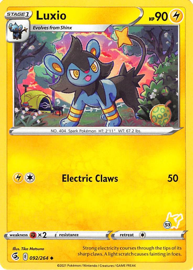 Luxio (092/264) (Pikachu Stamp #53) [Battle Academy 2022] | Exor Games Bridgewater