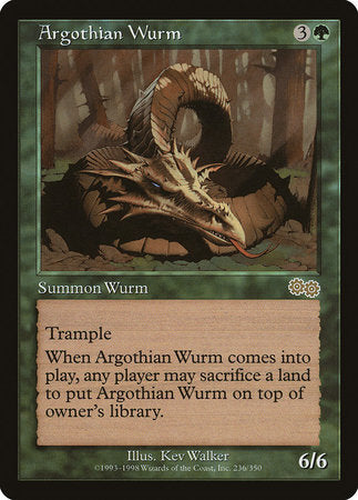 Argothian Wurm [Urza's Saga] | Exor Games Bridgewater