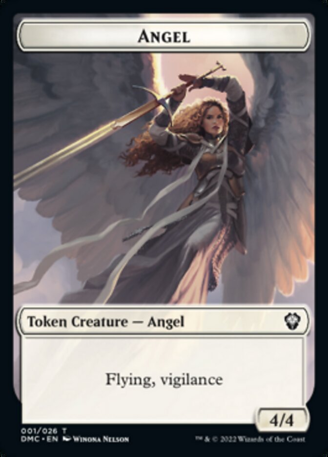 Kavu // Angel Double-sided Token [Dominaria United Commander Tokens] | Exor Games Bridgewater