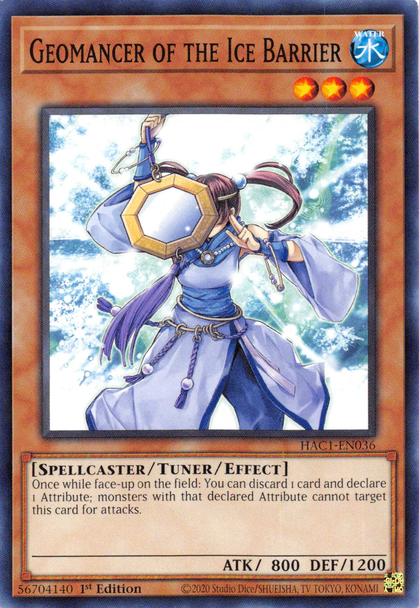 Geomancer of the Ice Barrier [HAC1-EN036] Common | Exor Games Bridgewater