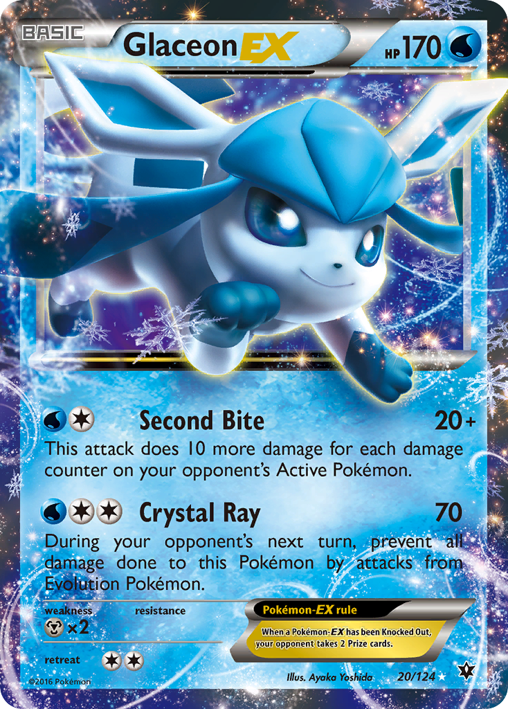 Glaceon EX (20/124) [XY: Fates Collide] | Exor Games Bridgewater