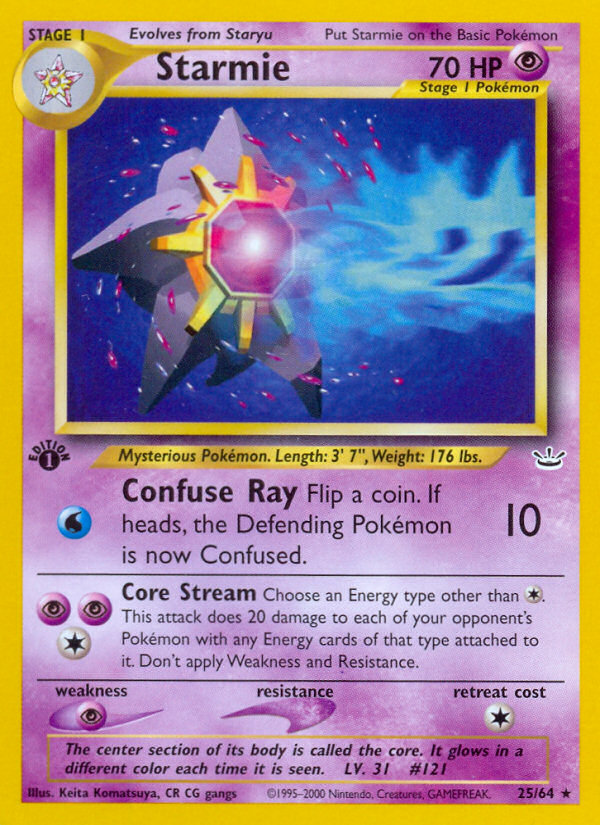 Starmie (25/64) [Neo Revelation 1st Edition] | Exor Games Bridgewater