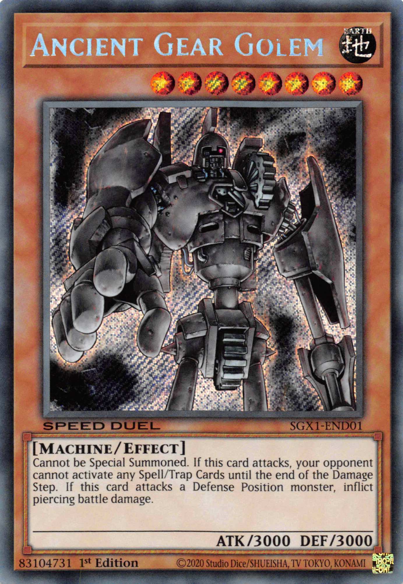 Ancient Gear Golem [SGX1-END01] Secret Rare | Exor Games Bridgewater