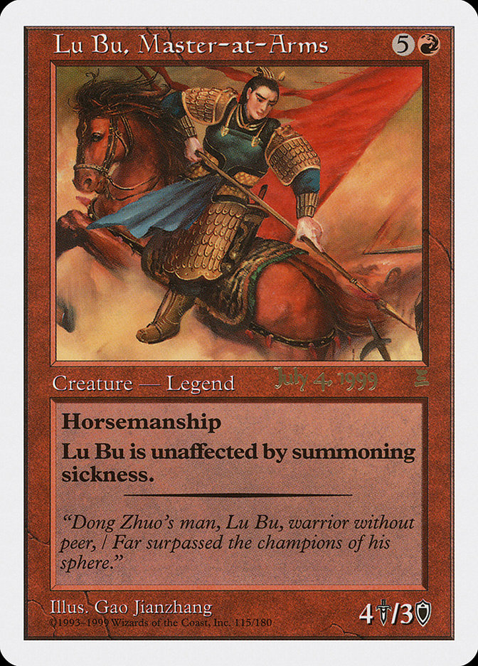 Lu Bu, Master-at-Arms (July 4, 1999) [Portal Three Kingdoms Promos] | Exor Games Bridgewater