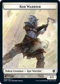 Kor Warrior // Plant Double-sided Token [Zendikar Rising Tokens] | Exor Games Bridgewater