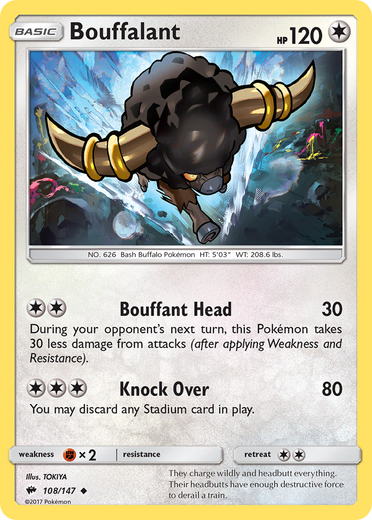 Bouffalant (108/147) [Sun & Moon: Burning Shadows] | Exor Games Bridgewater