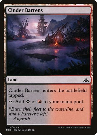 Cinder Barrens [Rivals of Ixalan] | Exor Games Bridgewater