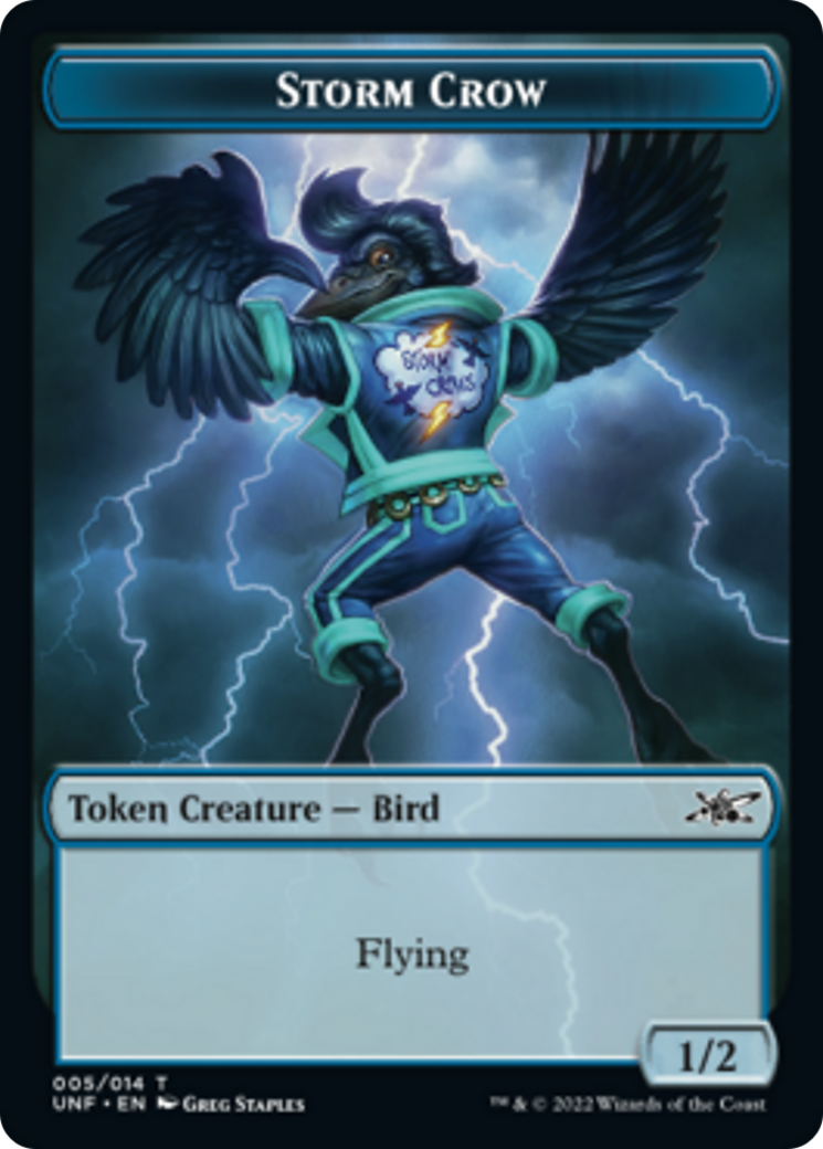 Teddy Bear // Storm Crow Double-sided Token [Unfinity Tokens] | Exor Games Bridgewater