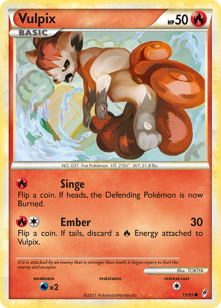 Vulpix (75/95) [HeartGold & SoulSilver: Call of Legends] | Exor Games Bridgewater