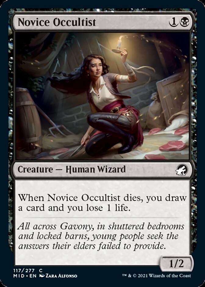 Novice Occultist [Innistrad: Midnight Hunt] | Exor Games Bridgewater