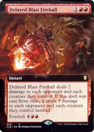 Delayed Blast Fireball (Extended Art) [Commander Legends: Battle for Baldur's Gate] | Exor Games Bridgewater