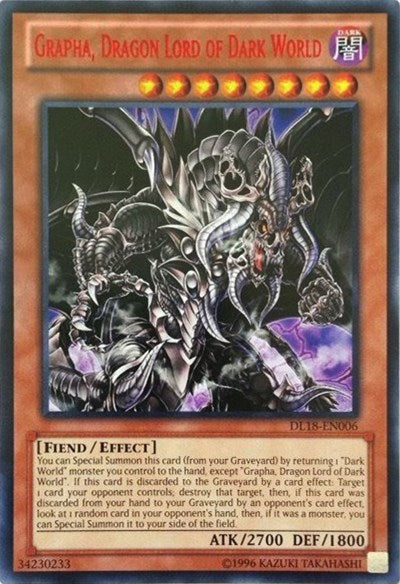 Grapha, Dragon Lord of Dark World (Red) [DL18-EN006] Rare | Exor Games Bridgewater