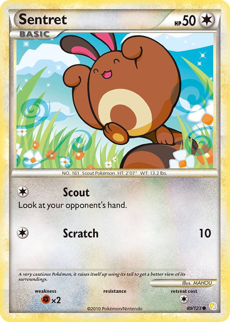 Sentret (80/123) [HeartGold & SoulSilver: Base Set] | Exor Games Bridgewater