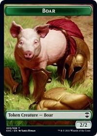 Boar // Spirit Double-sided Token [Kaldheim Commander Tokens] | Exor Games Bridgewater