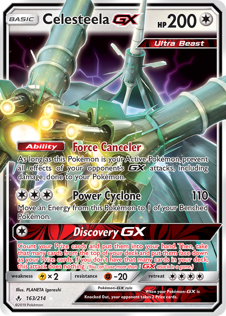 Celesteela GX (163/214) [Sun & Moon: Unbroken Bonds] | Exor Games Bridgewater