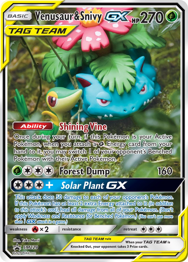 Venusaur & Snivy GX (SM229) [Sun & Moon: Black Star Promos] | Exor Games Bridgewater