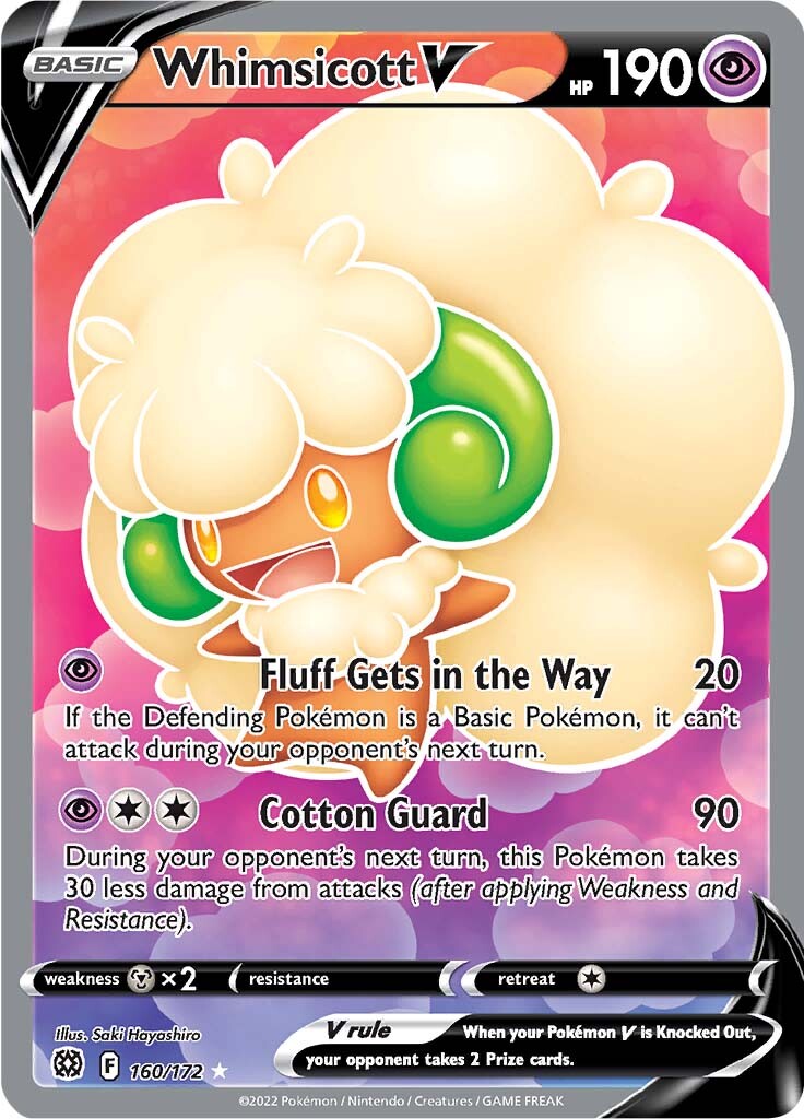 Whimsicott V (160/172) [Sword & Shield: Brilliant Stars] | Exor Games Bridgewater