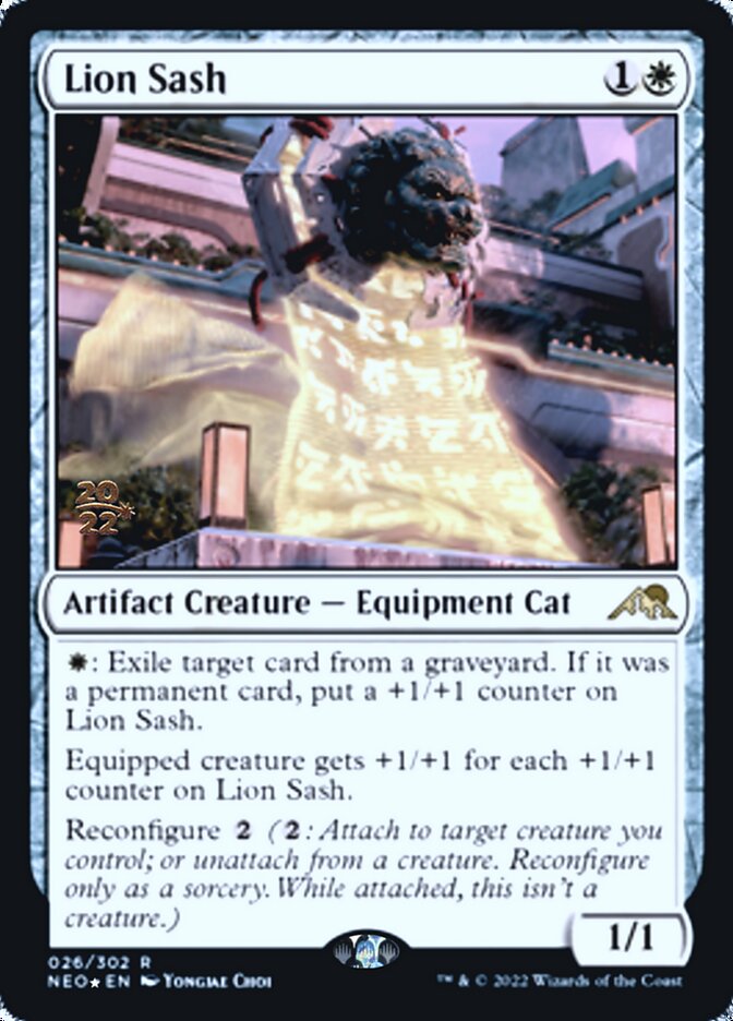 Lion Sash [Kamigawa: Neon Dynasty Prerelease Promos] | Exor Games Bridgewater