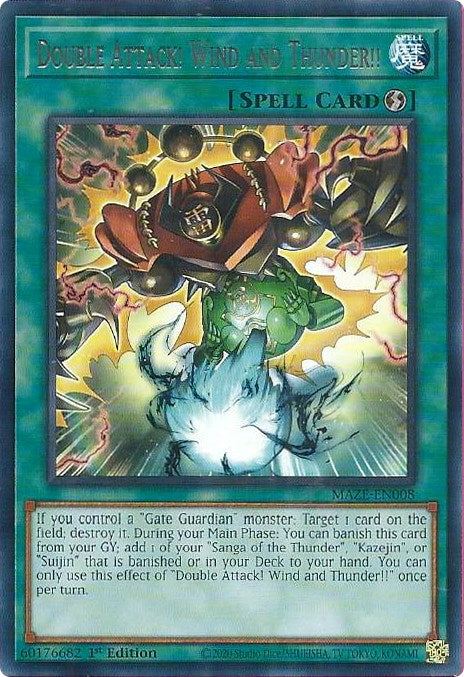 Double Attack! Wind and Thunder!! [MAZE-EN008] Rare | Exor Games Bridgewater