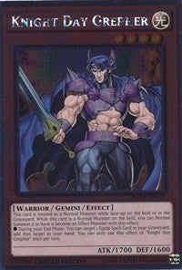 Knight Day Grepher [NKRT-EN015] Platinum Rare | Exor Games Bridgewater