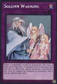 Solemn Warning [NKRT-EN035] Platinum Rare | Exor Games Bridgewater