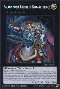 Sacred Noble Knight of King Artorigus [NKRT-EN038] Platinum Rare | Exor Games Bridgewater