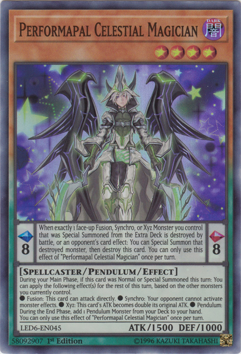 Performapal Celestial Magician [LED6-EN045] Super Rare | Exor Games Bridgewater