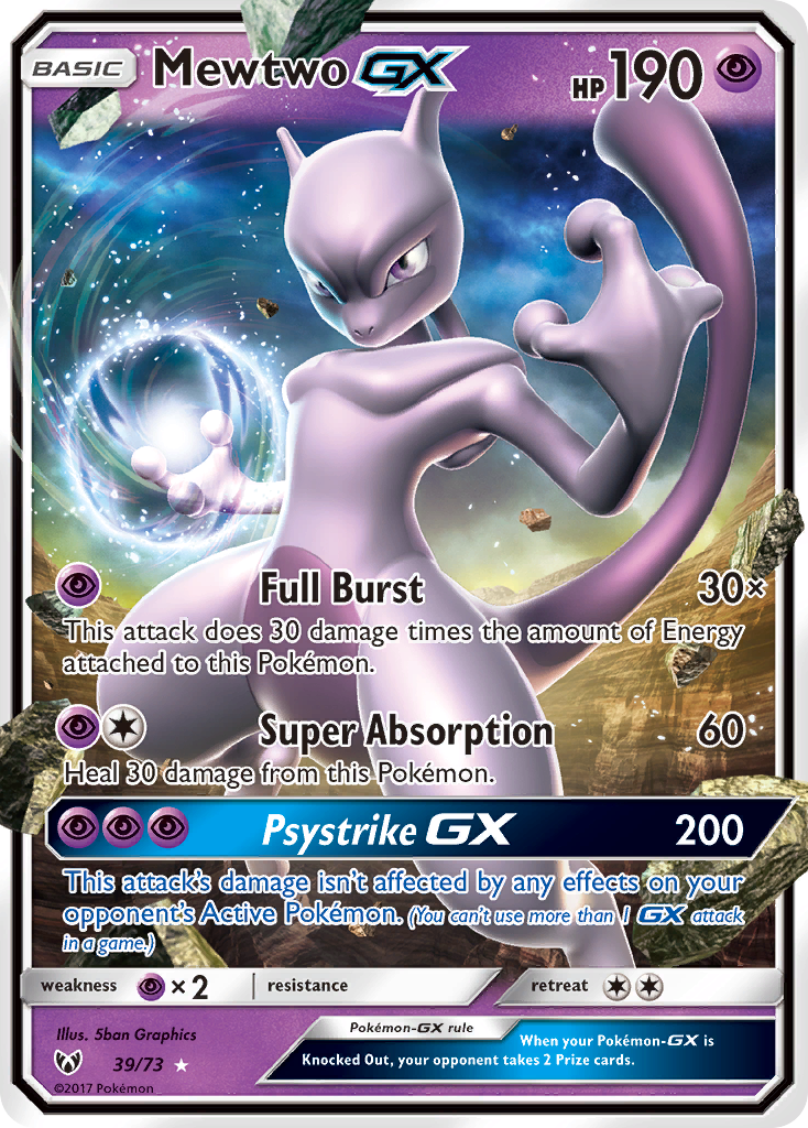 Mewtwo GX (39/73) [Sun & Moon: Shining Legends] | Exor Games Bridgewater