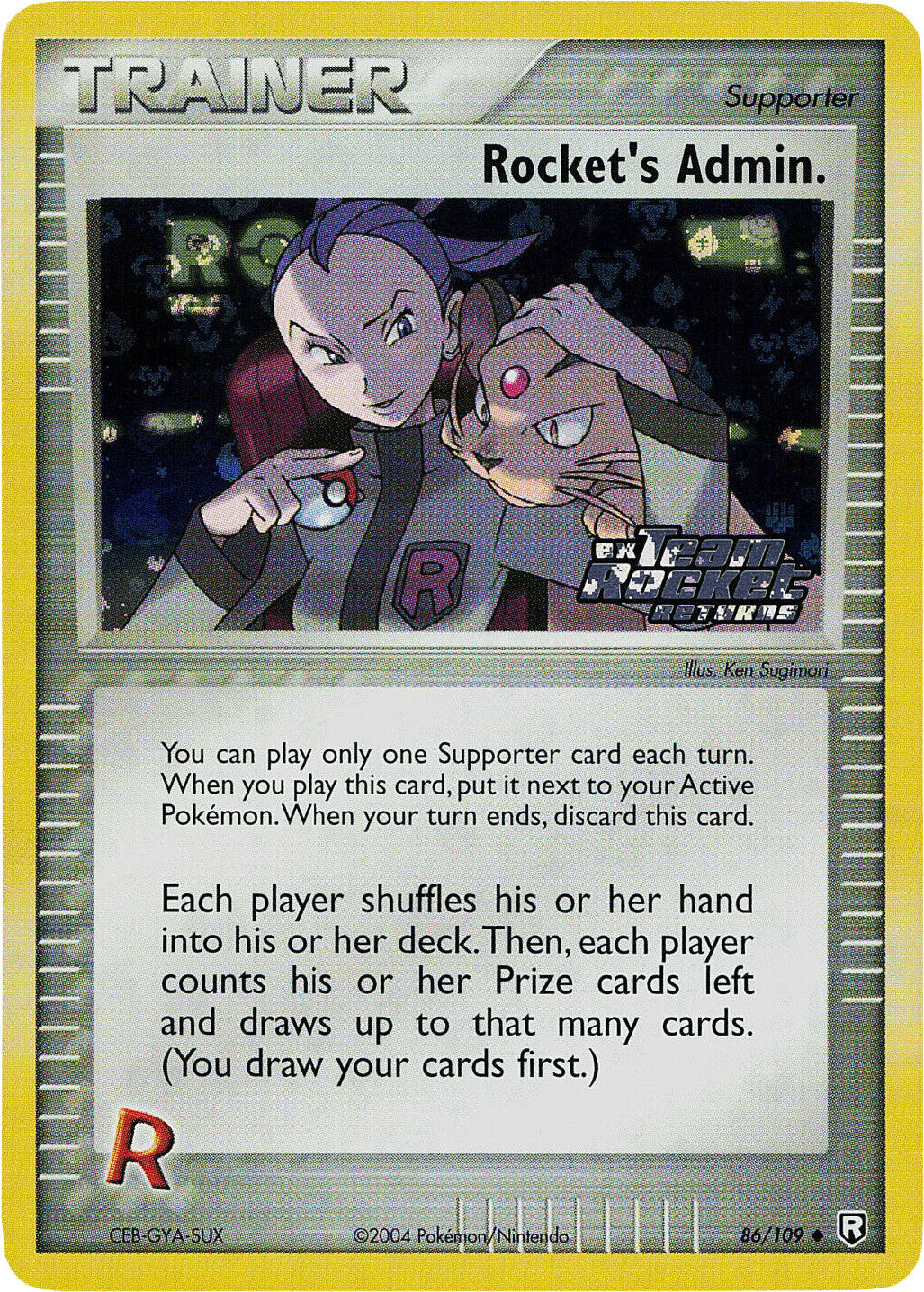 Rocket's Admin. (86/109) (Stamped) [EX: Team Rocket Returns] | Exor Games Bridgewater