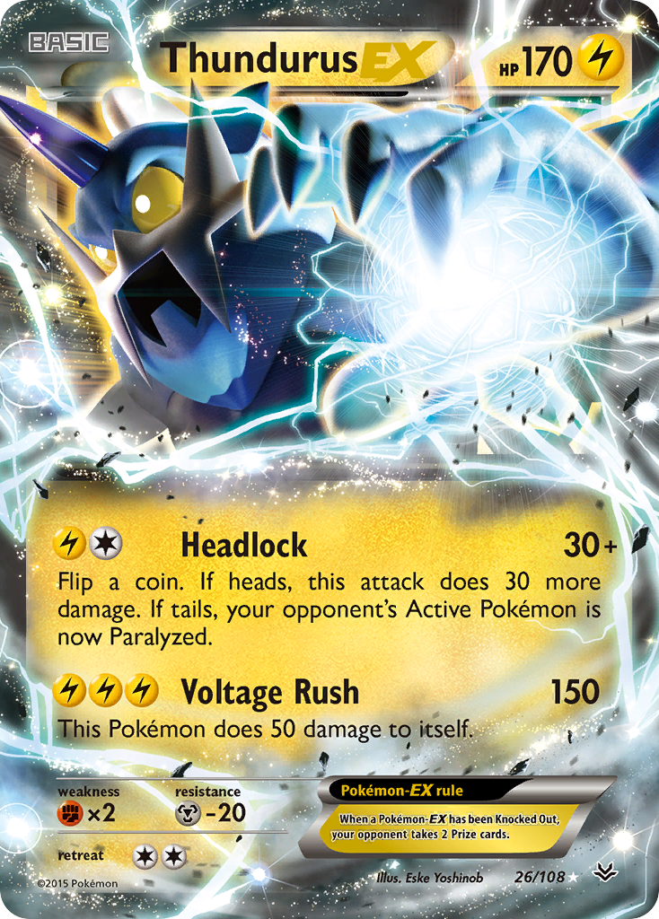 Thundurus EX (26/108) [XY: Roaring Skies] | Exor Games Bridgewater