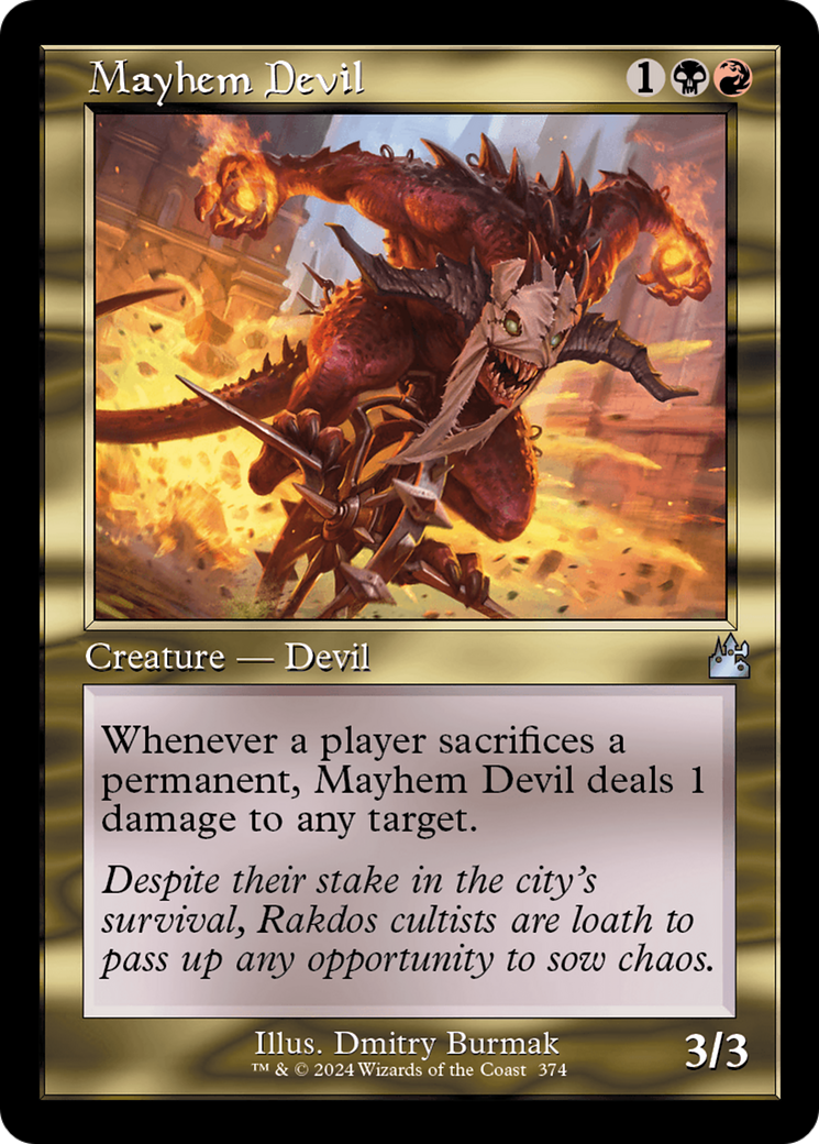 Mayhem Devil (Retro Frame) [Ravnica Remastered] | Exor Games Bridgewater