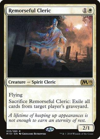 Remorseful Cleric [Core Set 2019] | Exor Games Bridgewater