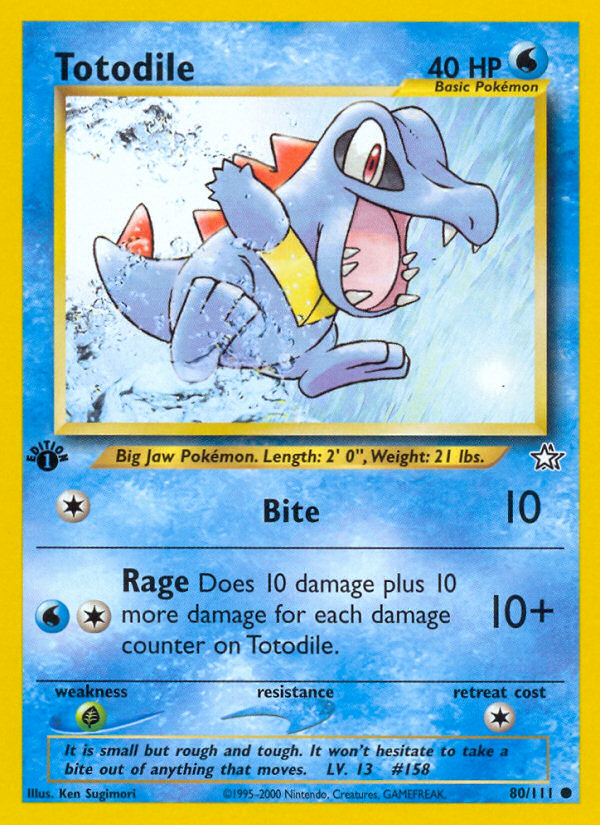 Totodile (80/111) [Neo Genesis 1st Edition] | Exor Games Bridgewater