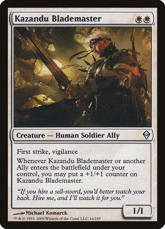 Kazandu Blademaster [Zendikar] | Exor Games Bridgewater