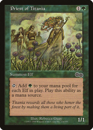 Priest of Titania [Urza's Saga] | Exor Games Bridgewater