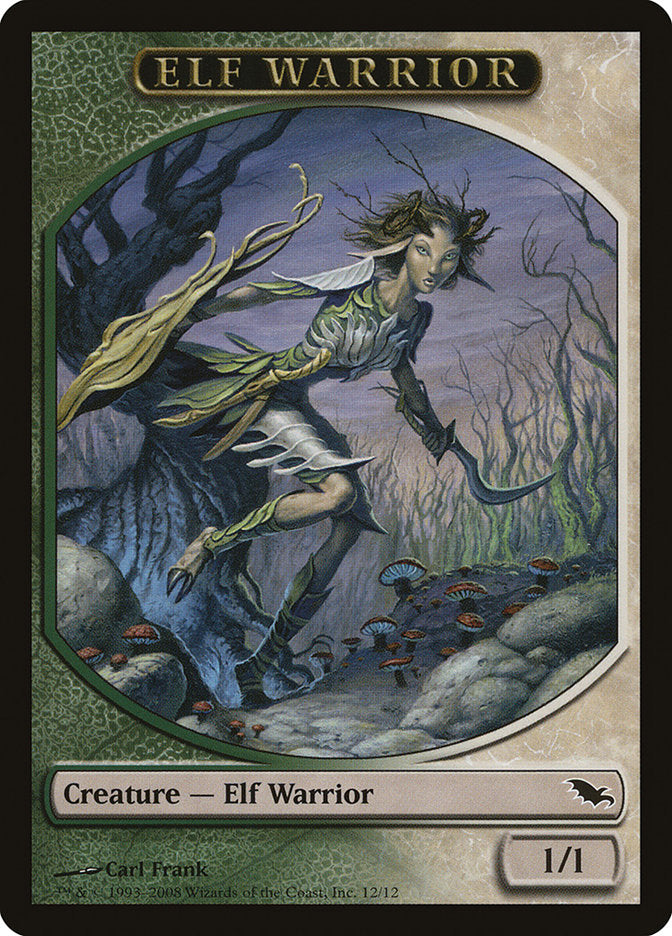 Elf Warrior (12/12) [Shadowmoor Tokens] | Exor Games Bridgewater