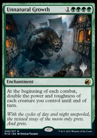 Unnatural Growth (Promo Pack) [Innistrad: Midnight Hunt Promos] | Exor Games Bridgewater