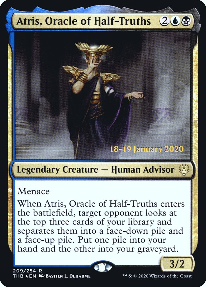 Atris, Oracle of Half-Truths [Theros Beyond Death Prerelease Promos] | Exor Games Bridgewater