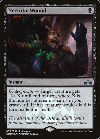 Necrotic Wound [Guilds of Ravnica Promos] | Exor Games Bridgewater