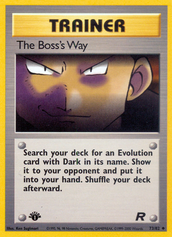 The Boss's Way (73/82) [Team Rocket 1st Edition] | Exor Games Bridgewater