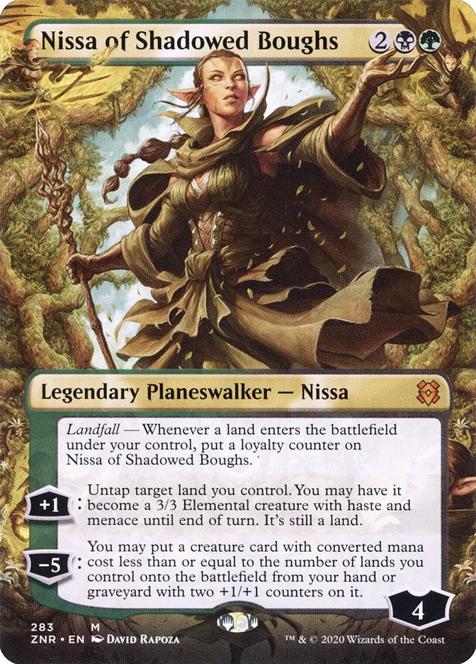 Nissa of Shadowed Boughs (Borderless) [Zendikar Rising] | Exor Games Bridgewater